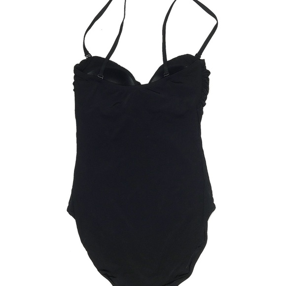 Gottex women's black one-piece swimsuit rhinestone buckle removable straps Size6 - Picture 2 of 5